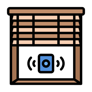 Smart Blind, Window, Automatic, Smart Home, Smart Curtain, Sensor, Wireless icon