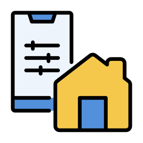 Smart Control,  Smart Home, Application, Sensor, Wireless, Adjustment icon