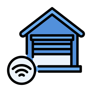 Smart Garage, Garage,  Wireless, Connection, Sensor, Smart Home, Automation icon