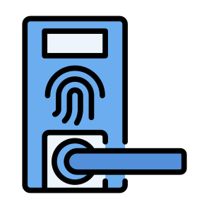 Smart Key,  Security, Wireless, Handle, Fingerprint Identification icon