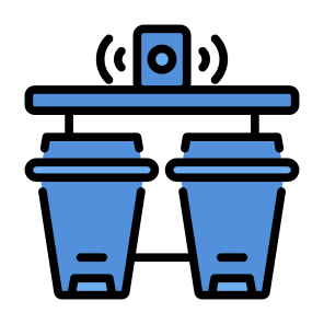 Smart Trash, Recycle Bin, Electronics, Trash Can, Rubbish Bin, Sensor, Wireless icon