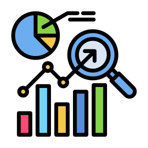 Market, Research, Analysis, Analytics, Pie Chart icon