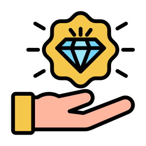 Proposal, Diamond, Value, Quality, Reward icon