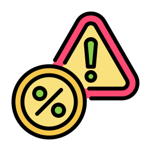 Rate, Warning, Problem, Trouble, Incident  icon