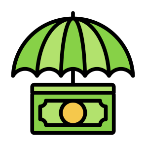 Insurance, Money, Protection, Umbrella, Payment Security icon