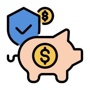 Piggy Bank, Savings, Cost Saving, Security, Bank, Money Saving icon