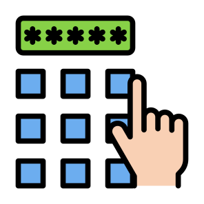 Pin Number, Code, Access, Payment, Pin  icon