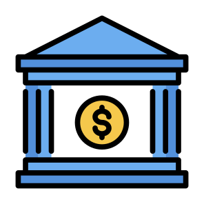 Bank Account, Bank, Saving, Monetary, Finance, Building   icon