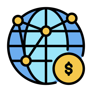 Global Network, Global, Currency, Payment, Networking, Money  icon