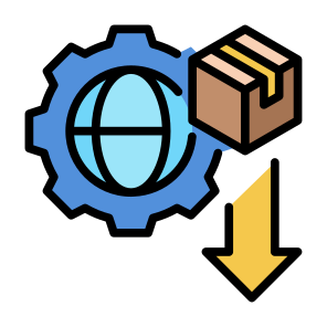 Import Product, Import, Product, Global, International, Worldwide  icon