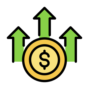 Increase, Growth, Income, Investment, Economy, Money icon