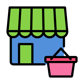 Retail, Supermarket, Merchant, Store, Commerce, Shopping icon