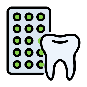 Dental Medicine, Dental, Medicine, Drugs, Medication, Pills icon