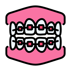 Orthodontics, Tooth, Orthodontist, Brackets, Dental Care, Braces icon