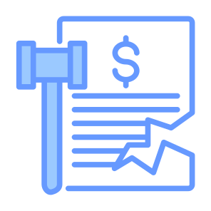 Bankruptcy, Document, Law, Crisis, Gavel icon