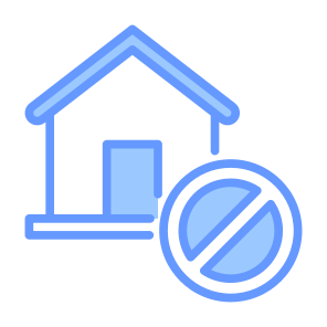 Eviction, House, Real Estate, Bankrupt, Closed icon