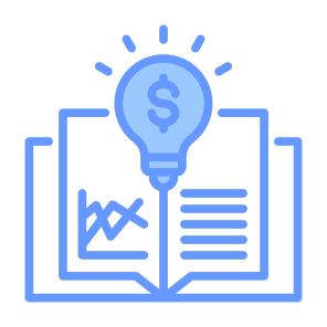 Financial Literacy, Book, Innovation, Knowledge, Financial Analysis icon