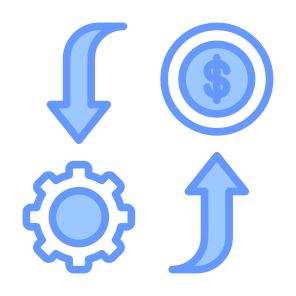 Cash Flow, Flow, Cash,  Process, Cost icon