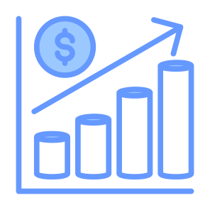 Profit Growth, Money, Economy, Investment, Statistics icon
