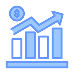 Profit Growth, Money, Statistics, Investment, Growth icon
