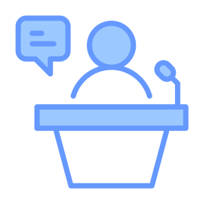 Public Speaking, Conference, Speaker, Speech, Podium, Communications icon