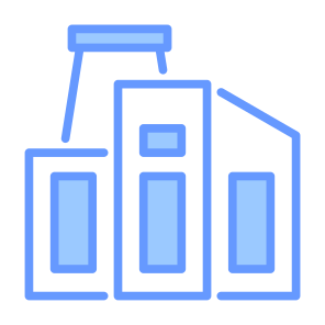 Factory, Industry, Production, Building, Manufacturing Plant icon