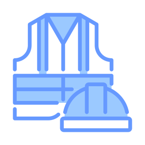 High Visibility Vest, Security, Protection, Helmet, Life Vest icon