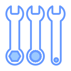 Wrenches, Mechanic, Repair, Maintenance, Technical Support icon