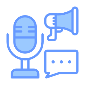 Digital Marketing, Podcast, Promotion, Advertising, Marketing, Microphone icon
