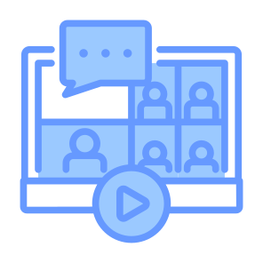 Webinar, User, Communications, Seminar, Online Learning, Online Course icon