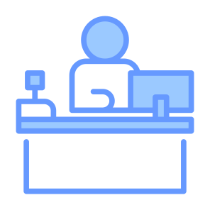 Cashier, Register, Counter, Payment, Employee, Checkout icon
