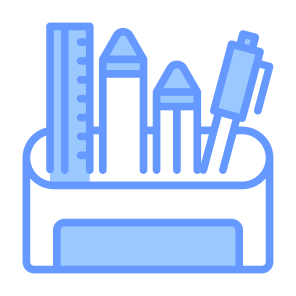 Stationery, Pencil, Pen, Tools, Office, Supplies icon