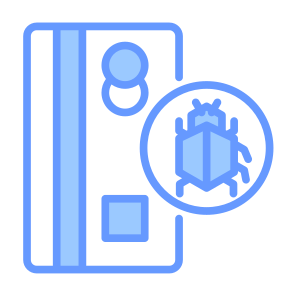 Bug, Debit Card, Credit Card, Payment Security, Security icon
