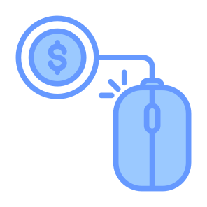 Pay Per Click, Online Payment, Computer Mouse, Money, Mouse icon