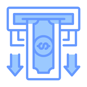 Cash Withdrawal, Money Withdrawal, Money, Currency, Atm Machine icon
