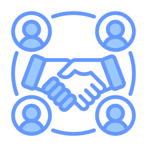 Collaborative, Merger, Team, Relationship, Client, Customer  icon