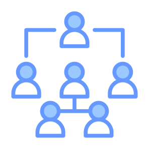 Organization Structure, Structure, Teamwork, Management, Coordinator, Leader icon