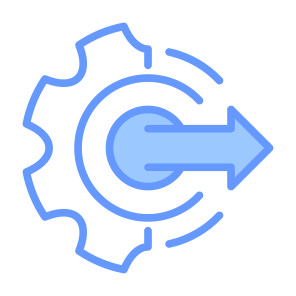 Output, Exit, System, Running, Operation, Process icon