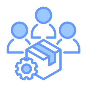 Product Development, Production, Product, Development, Team, Package icon