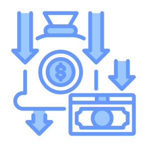 Decrease, Money Bag, Economic Crisis, Low Income, Income icon