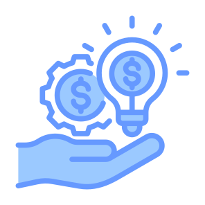 Financial Idea, Cost, Innovation, Finance, Management icon