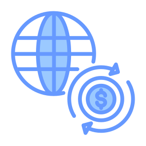 Global Economy, Circular Economy, Global, Return, Money  icon