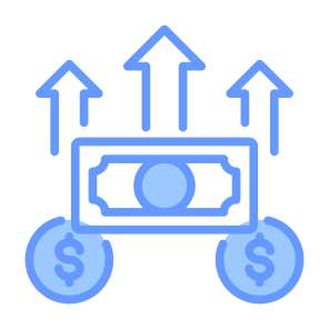 Growing, Price Up, Stock Market, Stock Price, Cash icon