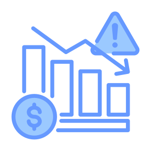Market Crash, Statistics, Warning, Recession, Economy Crisis  icon
