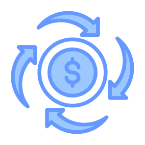 Transaction, Cash Flow, Circulation, Flow, Money icon