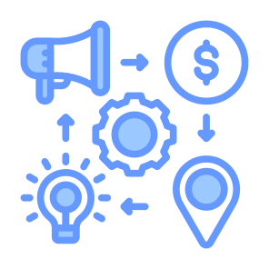 Marketing Mix, Location, Marketing, Price, Advertising icon