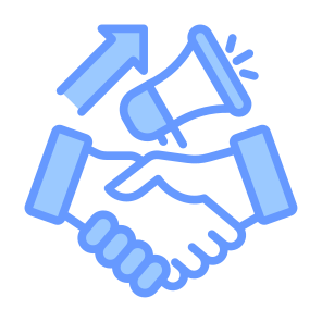 Marketing Strategy, Advertising, Relationship, Handshake, Promotion  icon