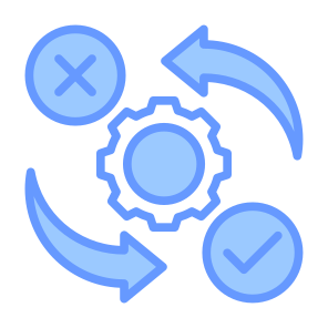 Testing, Accept, Cancel, Correction, Criteria   icon