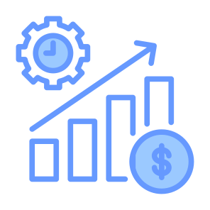 Efficiency Management, Money, Efficiency, Productivity, Improvement, Increase icon