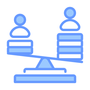 Income Inequality, Money, User, Income, Inequality, Inequality, Imbalance   icon